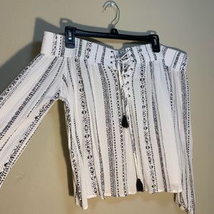 Tribal Print Off the Shoulder Top